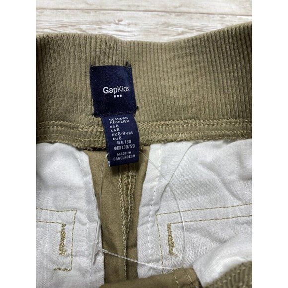 Gap Kids Boys Drawstring Tan Khaki Cargo Pants - Size 8, New - Picture 8 of 11